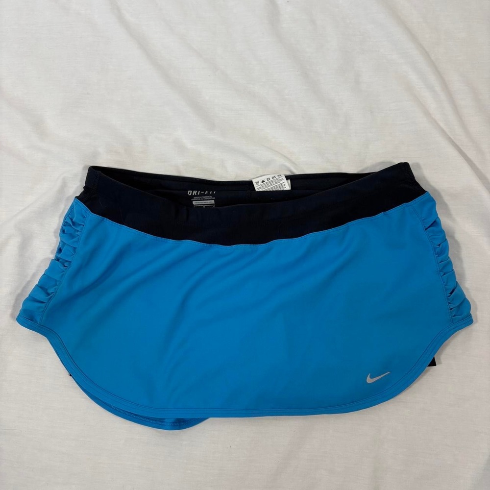 Nike dri-fit blue skort size large workoutโ athletic sporty running